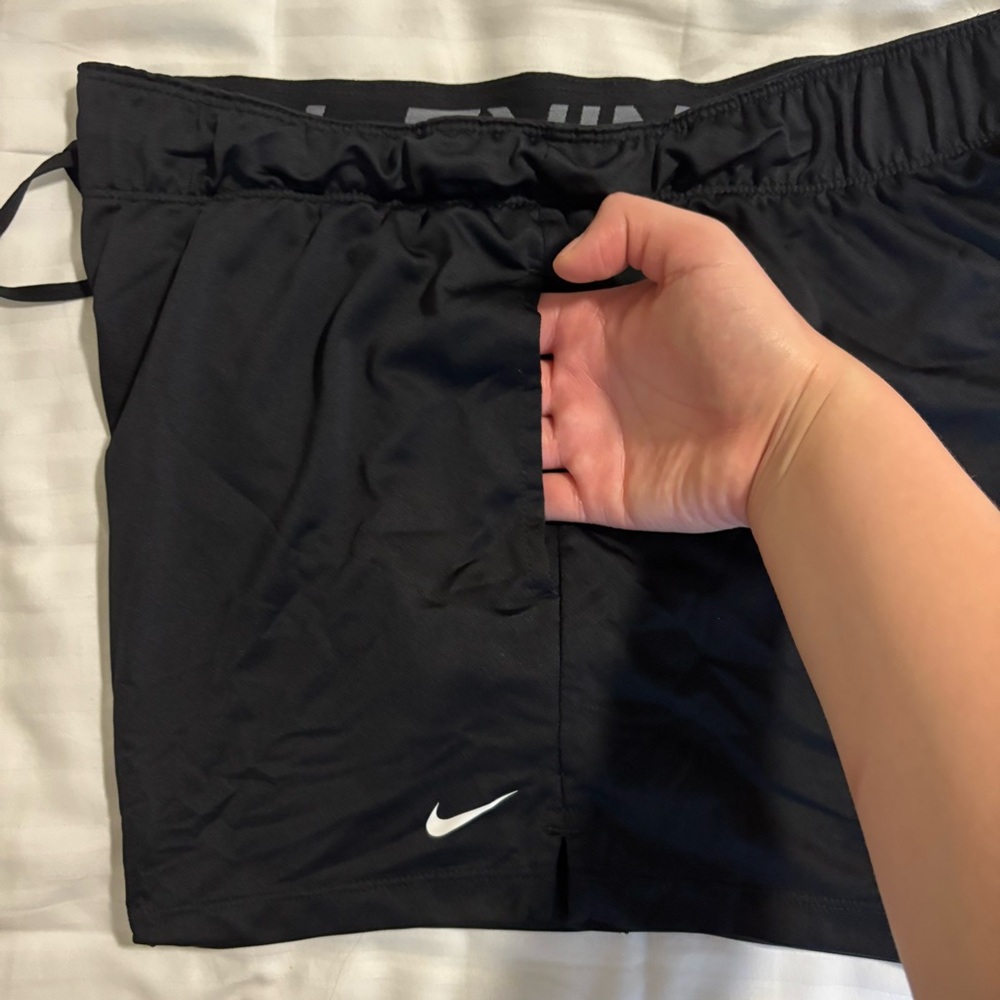 Nike Black and White Dri-FIT Athletic Shorts